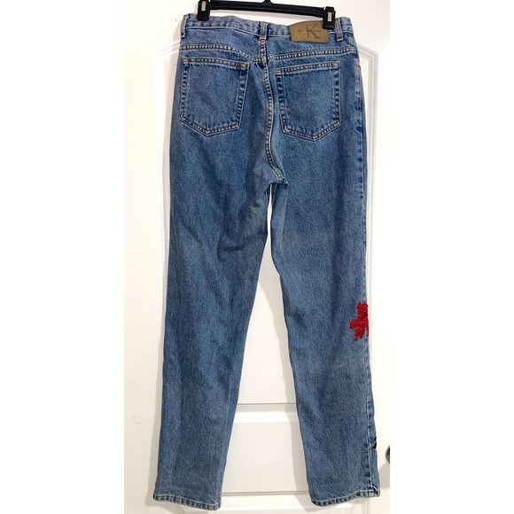 Calvin Klein Women’s Vintage Embellished Straight Jeans size 10 Made in USA - Picture 5 of 8